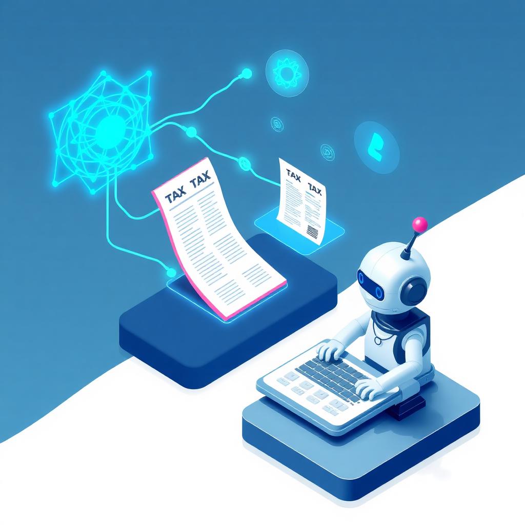 AI tax assistant illustration